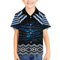 New Zealand Matariki Kid Hawaiian Shirt Galaxy Styled Taniko