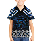 New Zealand Matariki Kid Hawaiian Shirt Galaxy Styled Taniko
