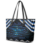 New Zealand Matariki Leather Tote Bag Galaxy Styled Taniko