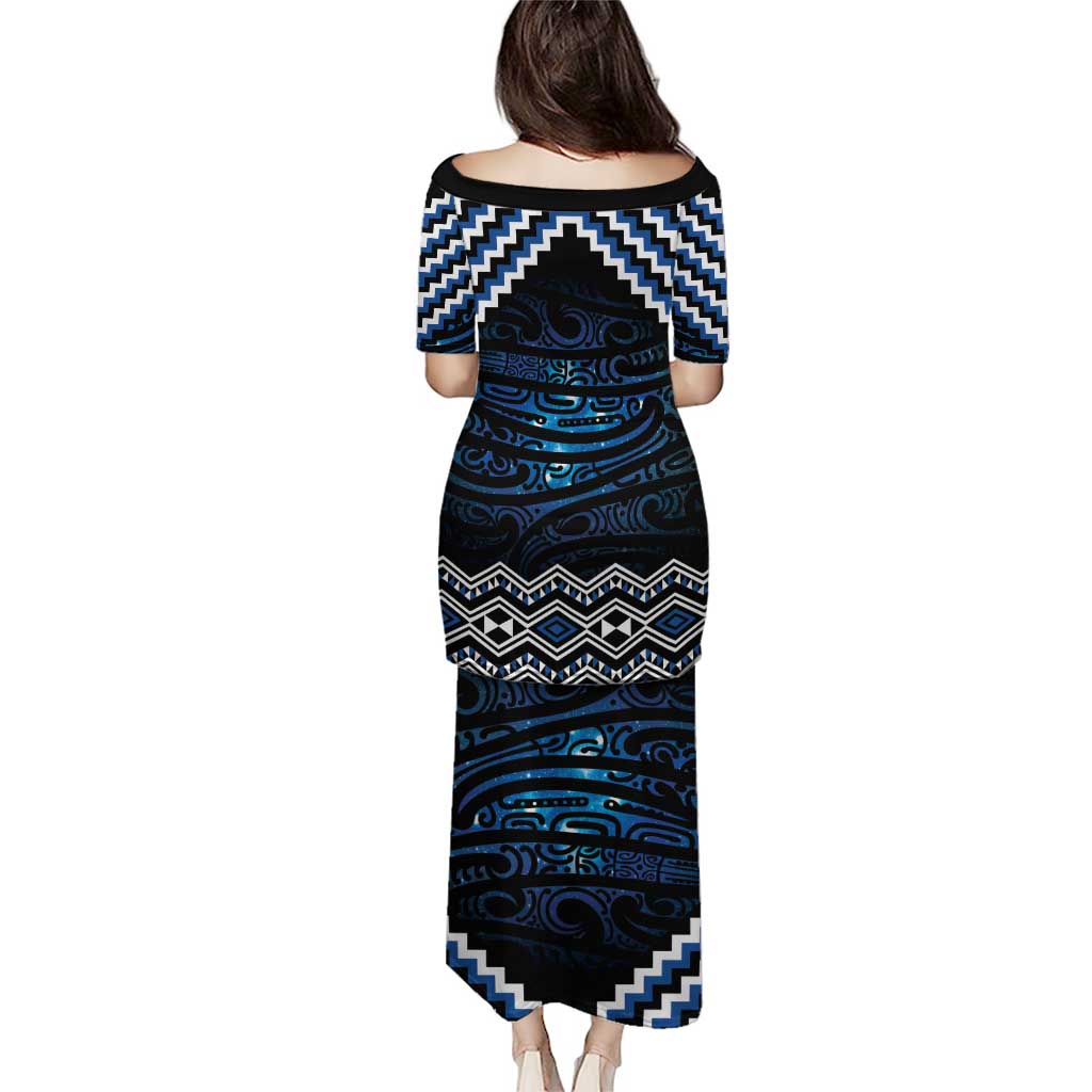 New Zealand Matariki Puletasi Galaxy Styled Taniko