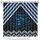 New Zealand Matariki Shower Curtain Galaxy Styled Taniko