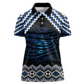 New Zealand Matariki Women Polo Shirt Galaxy Styled Taniko