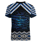 New Zealand Matariki Women V-Neck T-Shirt Galaxy Styled Taniko