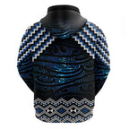 New Zealand Matariki Zip Hoodie Galaxy Styled Taniko
