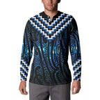 New Zealand Matariki Button Sweatshirt Galaxy Poutama Motifs
