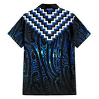 New Zealand Matariki Family Matching Off The Shoulder Long Sleeve Dress and Hawaiian Shirt Galaxy Poutama Motifs