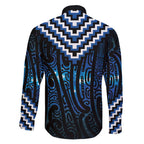 New Zealand Matariki Family Matching Off Shoulder Maxi Dress and Hawaiian Shirt Galaxy Poutama Motifs