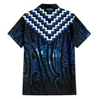 New Zealand Matariki Family Matching Short Sleeve Bodycon Dress and Hawaiian Shirt Galaxy Poutama Motifs