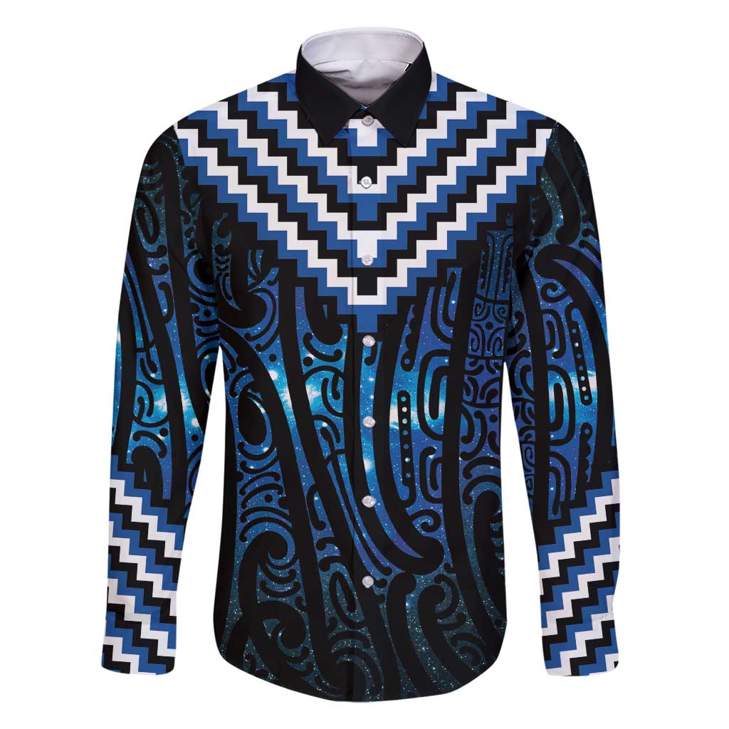 New Zealand Matariki Family Matching Short Sleeve Bodycon Dress and Hawaiian Shirt Galaxy Poutama Motifs