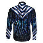 New Zealand Matariki Family Matching Short Sleeve Bodycon Dress and Hawaiian Shirt Galaxy Poutama Motifs