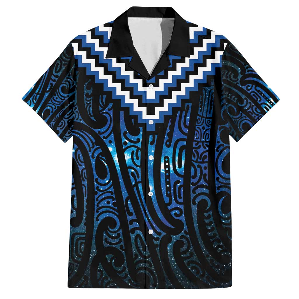 New Zealand Matariki Family Matching Summer Maxi Dress and Hawaiian Shirt Galaxy Poutama Motifs