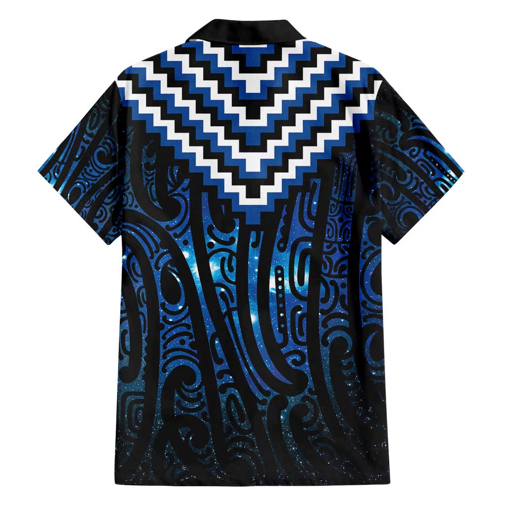 New Zealand Matariki Family Matching Summer Maxi Dress and Hawaiian Shirt Galaxy Poutama Motifs