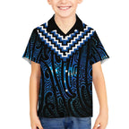 New Zealand Matariki Hawaiian Shirt Galaxy Poutama Motifs