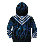 New Zealand Matariki Kid Hoodie Galaxy Poutama Motifs