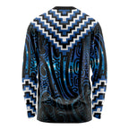 New Zealand Matariki Long Sleeve Shirt Galaxy Poutama Motifs