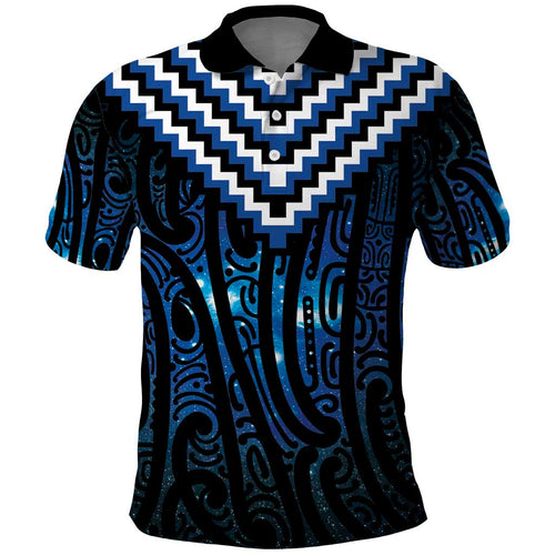 New Zealand Matariki Polo Shirt Galaxy Poutama Motifs