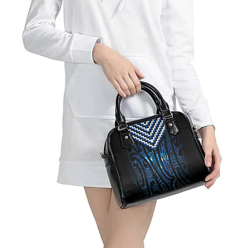 New Zealand Matariki Shoulder Handbag Galaxy Poutama Motifs