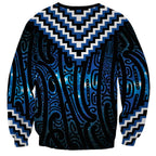 New Zealand Matariki Sweatshirt Galaxy Poutama Motifs