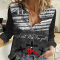 ANZAC DAY Women Casual Shirt Camo Style - Lest We Forget LT7