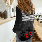 ANZAC DAY Women Casual Shirt Camo Style - Lest We Forget LT7