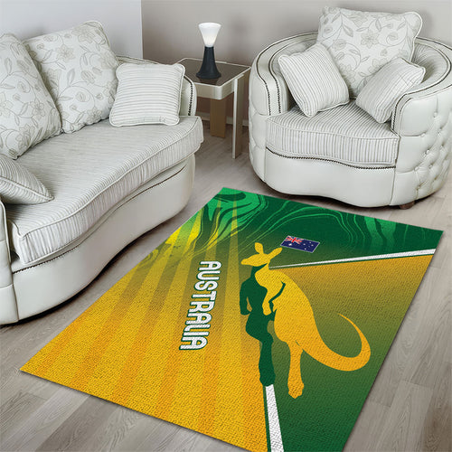Australia Rugby Rivals Area Rug Modern Motif