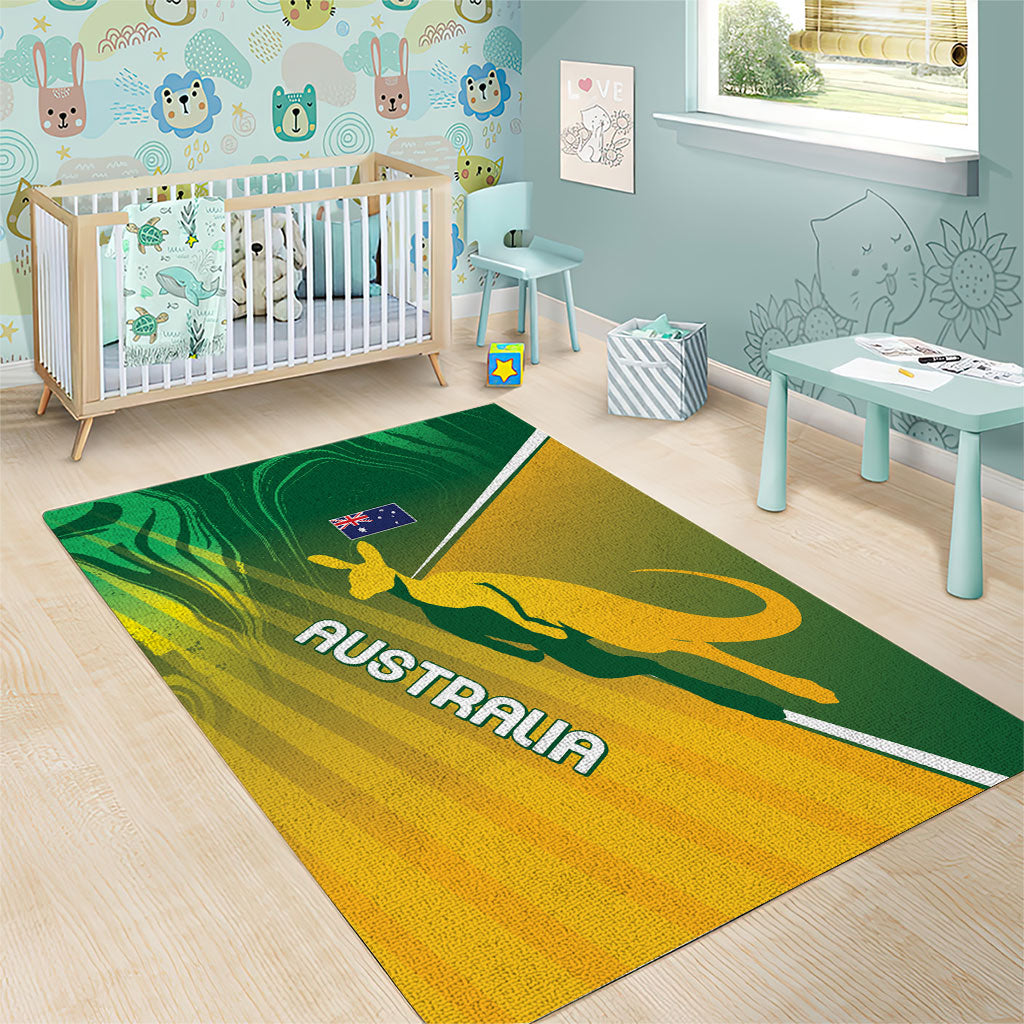 Australia Rugby Rivals Area Rug Modern Motif