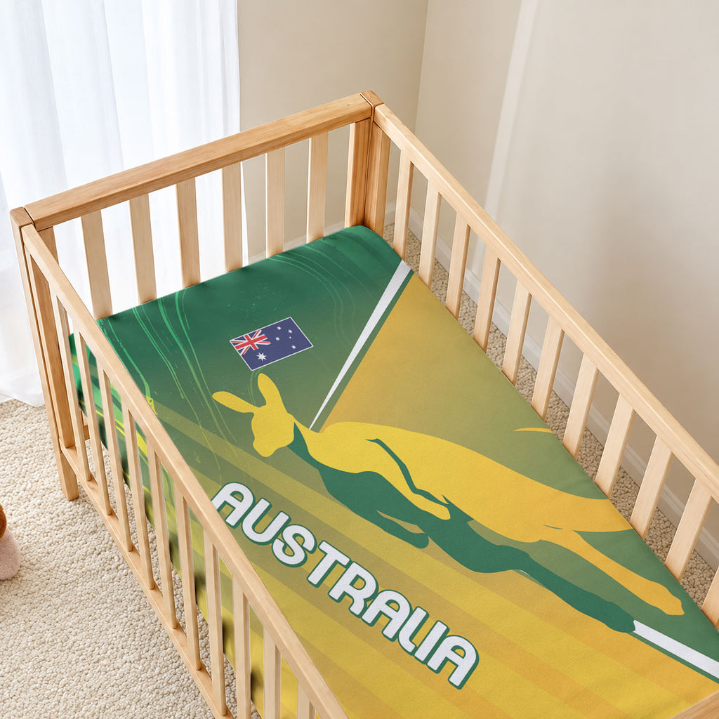 Australia Rugby Rivals Baby Bed Cover Modern Motif
