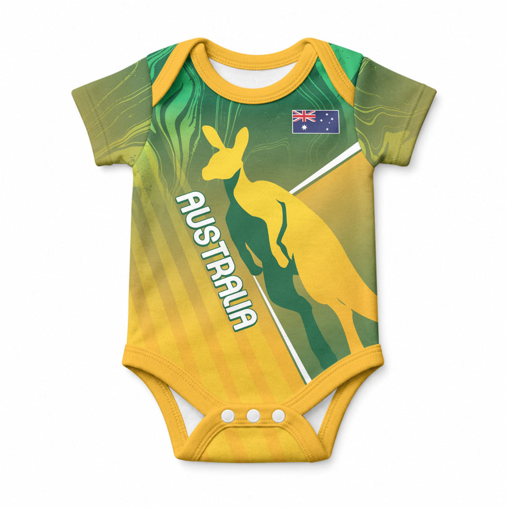 Australia Rugby Rivals Personalised Baby Onesie Modern Motif