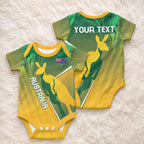 Australia Rugby Rivals Personalised Baby Onesie Modern Motif