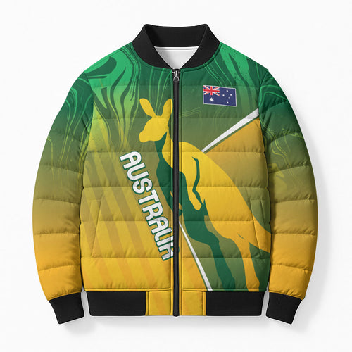 Australia Rugby Rivals Personalised Bomber Puffer Jacket Modern Motif