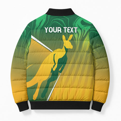 Australia Rugby Rivals Personalised Bomber Puffer Jacket Modern Motif