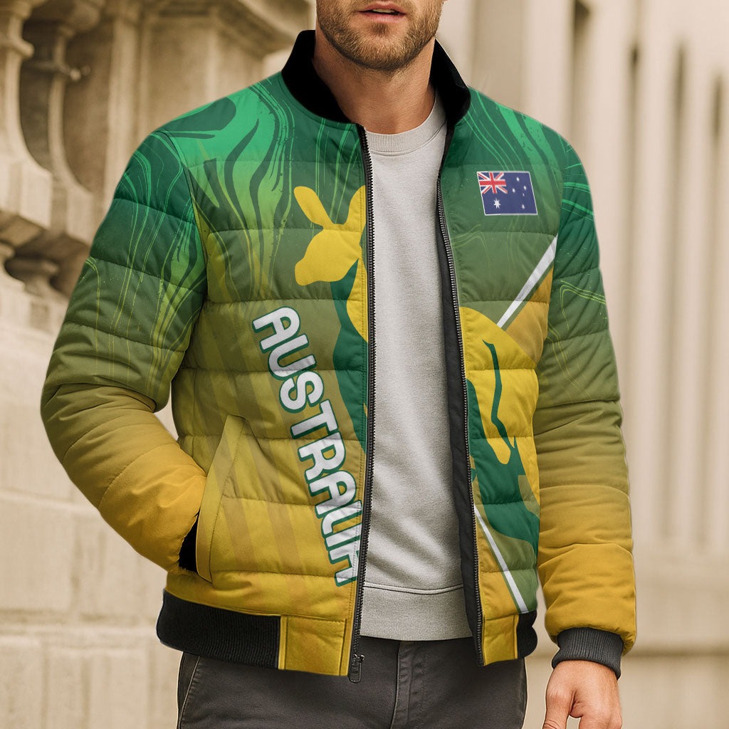 Australia Rugby Rivals Personalised Bomber Puffer Jacket Modern Motif