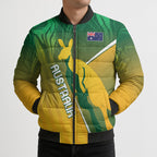 Australia Rugby Rivals Personalised Bomber Puffer Jacket Modern Motif