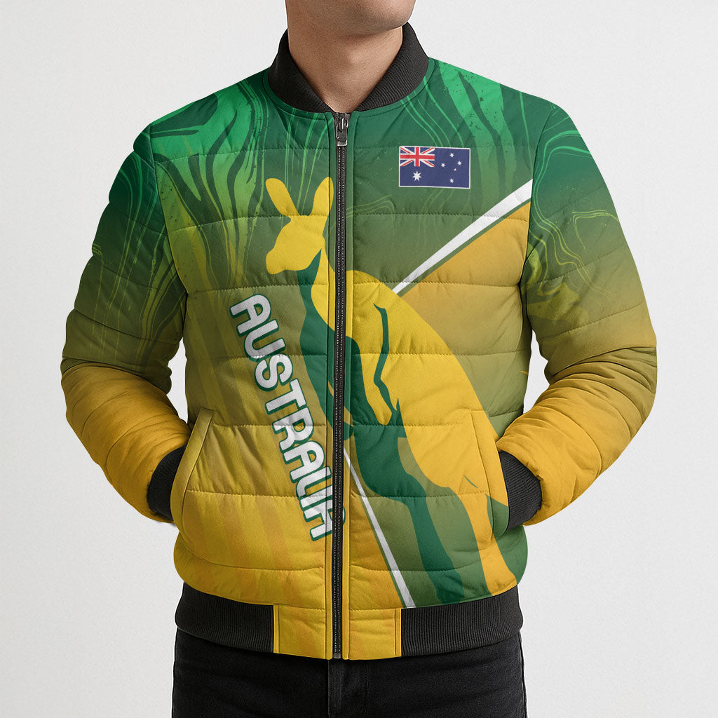 Australia Rugby Rivals Personalised Bomber Puffer Jacket Modern Motif