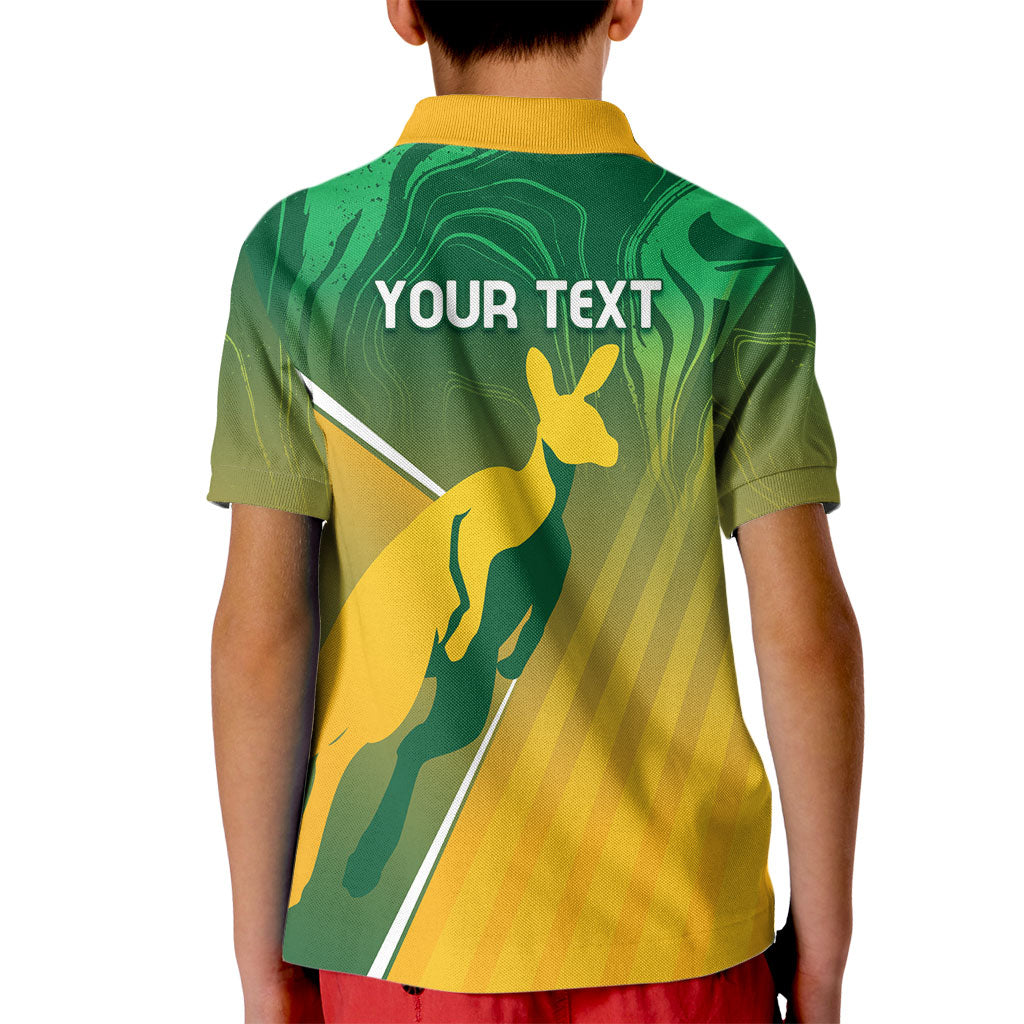 Australia Rugby Rivals Personalised Kid Polo Shirt Modern Motif