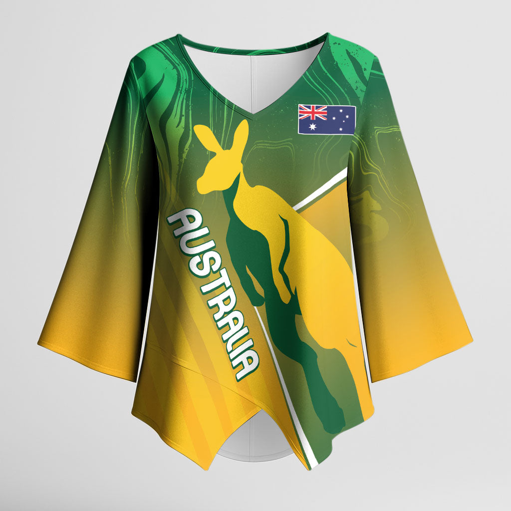 Australia Rugby Rivals Personalised Kimono Sleeve Blouse Modern Motif