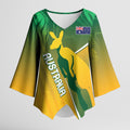 Australia Rugby Rivals Personalised Kimono Sleeve Blouse Modern Motif