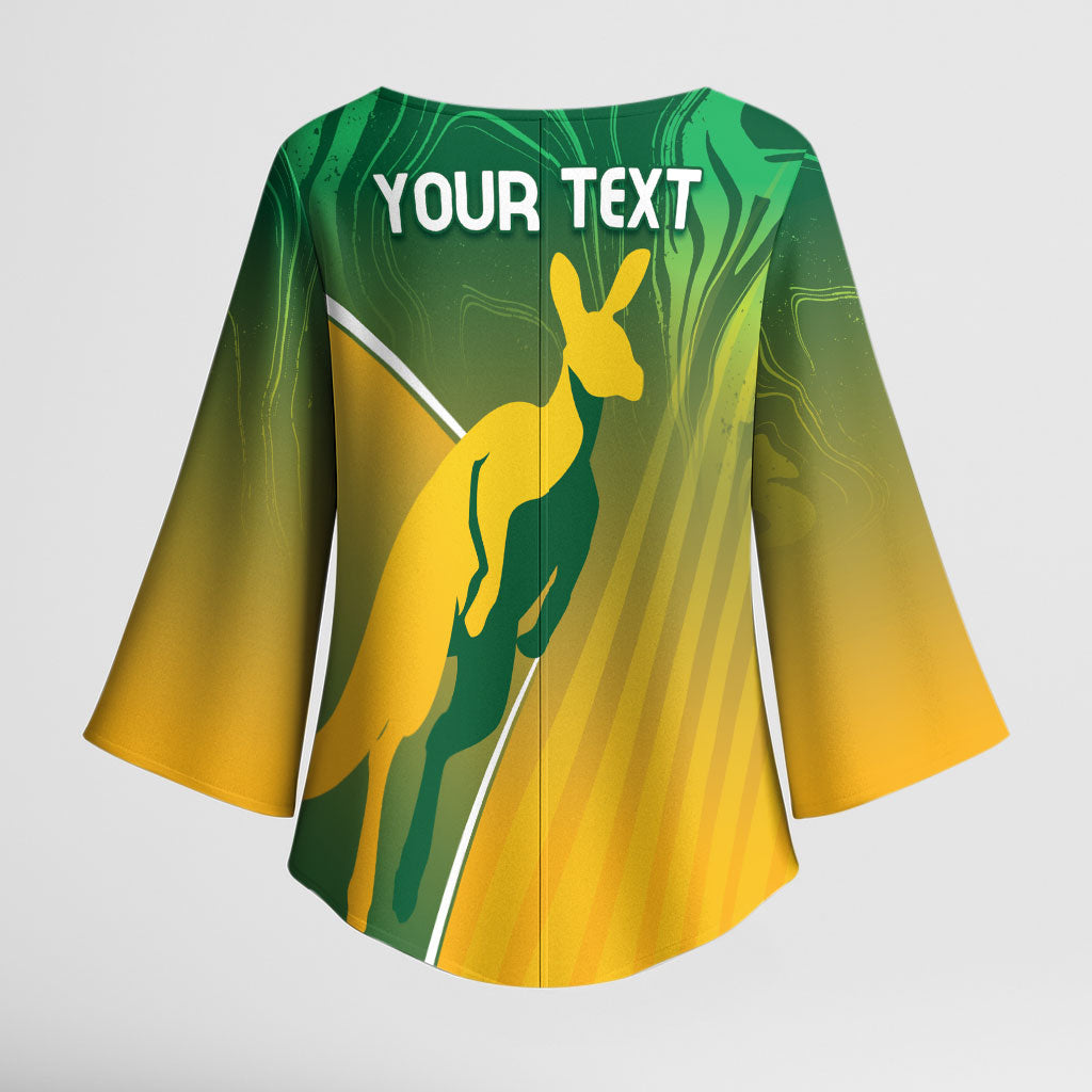 Australia Rugby Rivals Personalised Kimono Sleeve Blouse Modern Motif