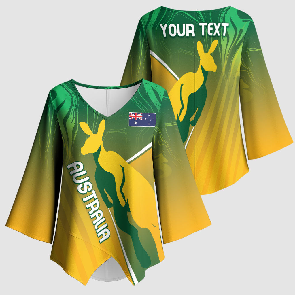 Australia Rugby Rivals Personalised Kimono Sleeve Blouse Modern Motif