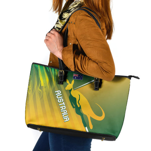 Australia Rugby Rivals Leather Tote Bag Modern Motif