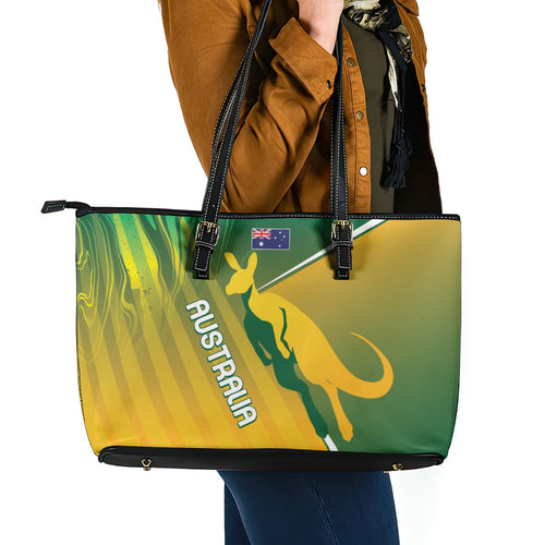 Australia Rugby Rivals Leather Tote Bag Modern Motif
