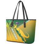 Australia Rugby Rivals Leather Tote Bag Modern Motif