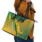 Australia Rugby Rivals Leather Tote Bag Modern Motif
