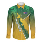 Australia Rugby Rivals Personalised Long Sleeve Button Shirt Modern Motif