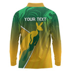Australia Rugby Rivals Personalised Long Sleeve Polo Shirt Modern Motif