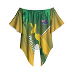 Australia Rugby Rivals Personalised Off Shoulder Wrap Waist Top Modern Motif