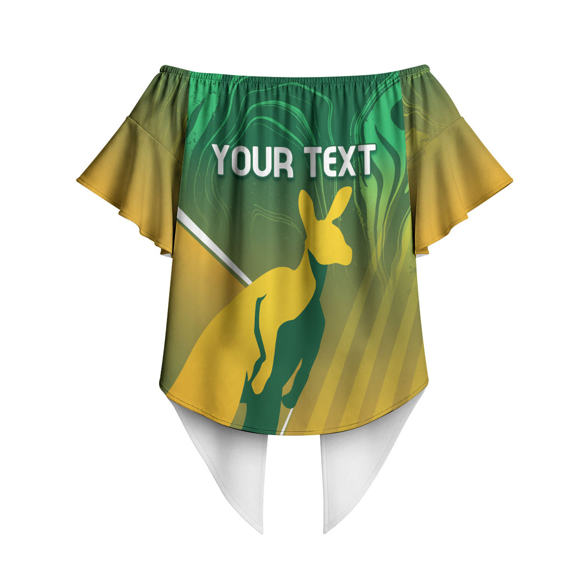 Australia Rugby Rivals Personalised Off Shoulder Wrap Waist Top Modern Motif