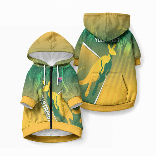 Australia Rugby Rivals Personalised Pet Hoodie Modern Motif