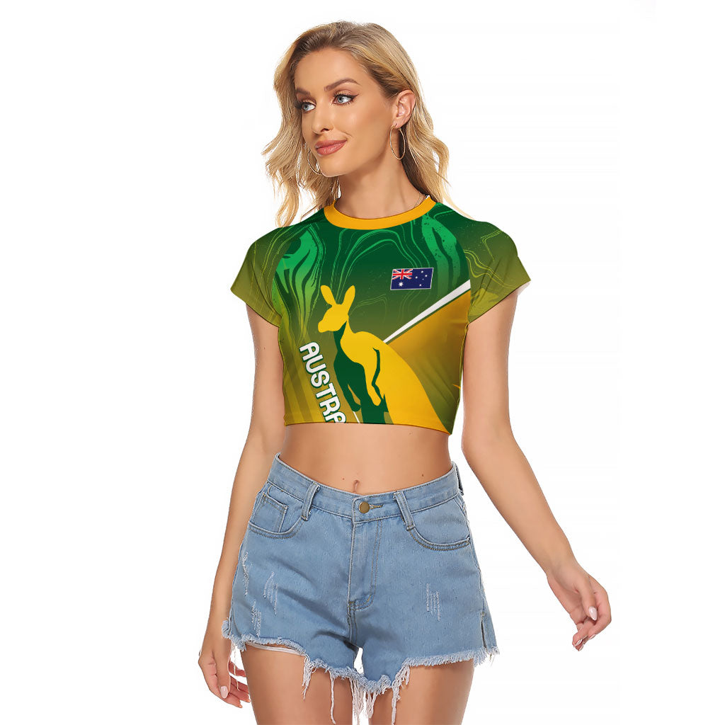 Australia Rugby Rivals Personalised Raglan Cropped T Shirt Modern Motif
