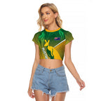 Australia Rugby Rivals Personalised Raglan Cropped T Shirt Modern Motif